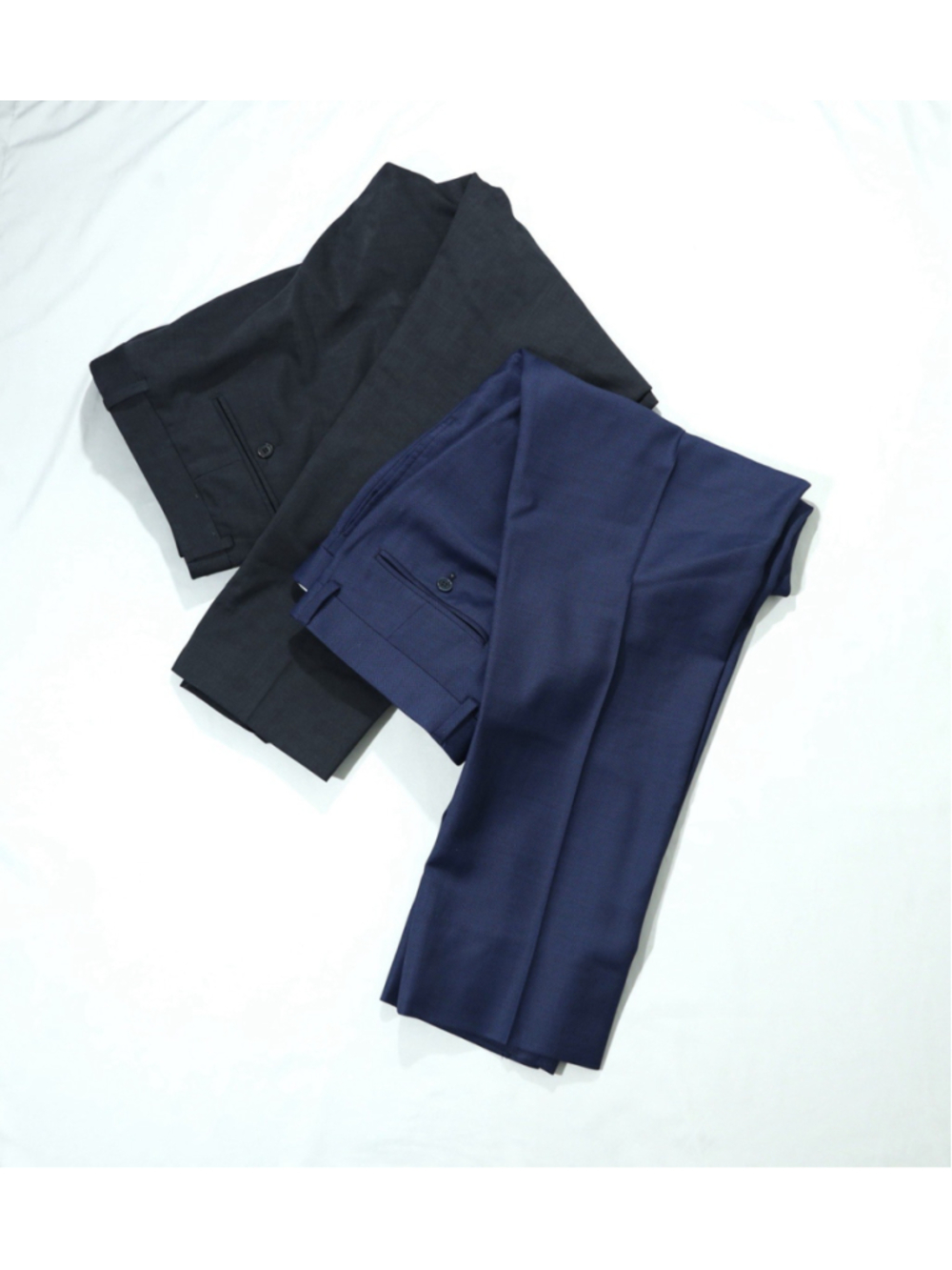 Lot of 2 Brooks Brothers Classic Fit Dress Pants Mens 38x30 Wool Blue Gray